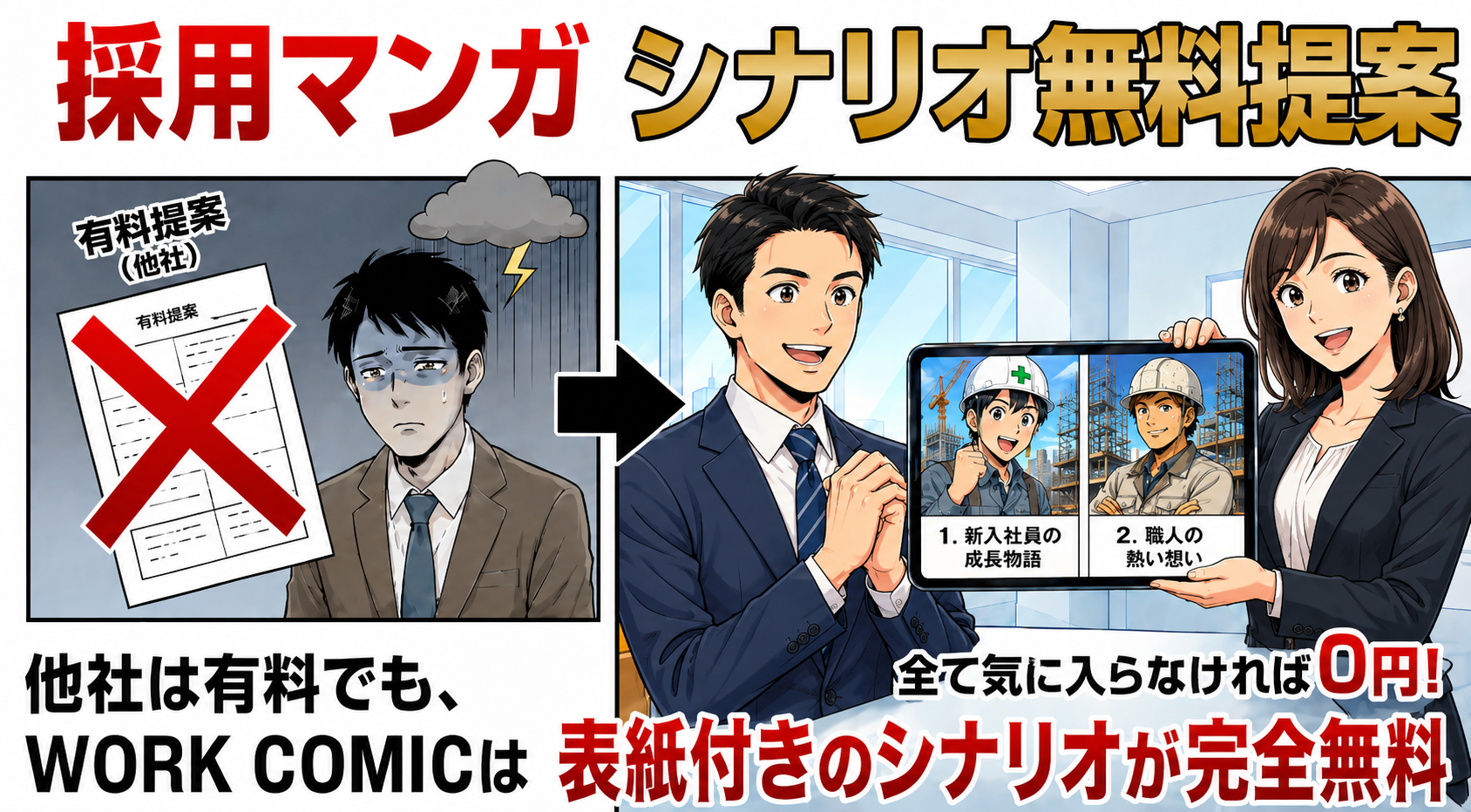 表紙付きシナリオを無料提案